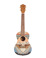 Bamboo BU-21 Patagonia  Culture Line укулеле сопрано с чехлом, рисунок "Патагония"