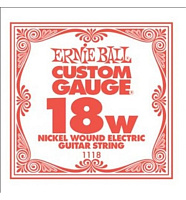 Ernie Ball 1118 струна для электро- и акустических гитар. Сталь, калибр .018