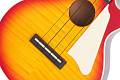 EPIPHONE LES PAUL AC/EL UKULELE HERITAGE CHERRY SUNBURST электро-акустическое укулеле, цвет вишнёвый санбёрст