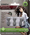 COMPLY Tsx-200 BLK-SM 3pr серия Comfort Plus, 3 пары амбюшур для наушников, размер S маленький, цвет черный, материал - полиуретановая пена и термопластичный эластомер