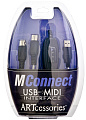 ART MCONNECT  кабель USB-MIDI, DIN5 x 2- USB, Windows PC, MAC, длина 2 метра