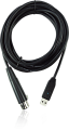 Behringer MIC2USB звуковой USB-интерфейс в виде кабеля 5 м для профессиональных динамических микрофонов, 44,1/48 кГц