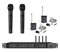 FBW A4-22MIX четырехканальная радиосистема, A140R+2xA100BT+2x100HT, 512-562 МГц