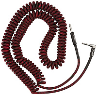 FENDER Professional Coil Cable 30' Red Tweed инструментальный кабель, спиральный, длина 9 метров, красный твид