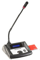 GONSIN TL-VX4200 B Микрофонная консоль председателя. Поддержка IC-карт регистрации. ЖК дисплей. Встроенный динамик. Регулятор громкости и выход для наушников, выход для записи. Цвет черный