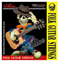 ALICE A206-SL стальные струны для акустической гитары, в медной оплетке, 11-52, натяжение: Super Light