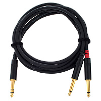 Cordial CFY 1.5 VPP-LONG кабель джек стерео 6.3 мм - 2 x джек моно 6.3 мм, длина 1.5 метра