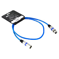 Invotone ACM1101 B Микрофонный кабель, XLR F  XLR M, длина 1 метр, цвет синий