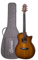 CRAFTER HILITE-TE CD/VTG  электроакустическая гитара, Orhestra, верхняя дека Solid кедр, цвет винтаж