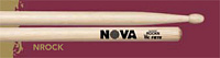 VIC FIRTH NRock  барабанные палочки ROCK с деревянным наконечником, материал - орех, длина 16 5/8", диаметр 0,630", серия NOVA