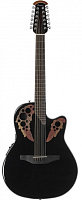 OVATION CE4412-5 Celebrity Elite Mid Cutaway Black  12-струнная электроакустическая гитара (Китай)