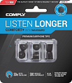 COMPLY Tsx-100 BLK-LG 3pr серия Comfort Plus, 3 пары амбюшур для наушников, размер L большой, цвет черный, материал - полиуретановая пена и термопластичный эластомер
