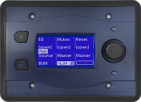 BSS BLU-10-BLU  синий настенный сенсорный программируемый контроллер. Контроль и питание - PS48POE (Ethernet) или 999-PSU (24VDC)