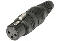 Sommer Cable  HI-X3CF-G Разъем XLR 3-pin (розетка), позолоченные контактные гнезда, кабельный, прямой