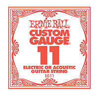 ERNIE BALL 1011 Plain Steel .011 Струна одиночная для акустической и электрогитары
