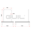 GUIL TMD-08 дирижёрский подиум, 1,2х1 м с поручнем, высота 20 см
