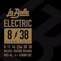 LA BELLA HRS-UL струны для электрогитары стальные, 008-038, обмотка никель