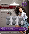 COMPLY Tsx-500 BLK-MED 3pr серия Comfort Plus, 3 пары амбюшур для наушников, размер M средний, цвет черный, материал - полиуретановая пена и термопластичный эластомер