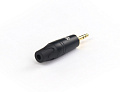 AuraSonics J235B кабельный разъем Jack 3.5 мм TRS (стерео) штекер, для кабеля диаметром менее 6.5 мм, цвет черный, до 50 В