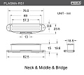 Tesla PLASMA-RS1/WH/MDL/Middle Звукосниматель, сингл, белый