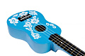 VESTON KUS 5  укулеле сопрано, голубая с белыми цветами