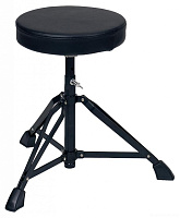DrumCraft DC 1.2 Round стул барабанщика, круглое сиденье, двойные ножки, регулируемый, черный