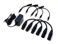 TC HELICON Singles Connect Kit комплект кабелей для коммутации педалей HELICON, блок питания на 12V с 3мя разветвителями, 3 коротких кабеля XLR