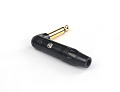 AuraSonics JMA2R-BG кабельный угловой разъем Jack 6.3 мм TS (моно) штекер, позолоченные контакты