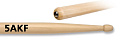 VIC FIRTH 5AKF  барабанные палочки 5A с деревянным наконечником, материал - гикори со стальным стержнем внутри, длина 16", диаметр 0,565", серия American Classic