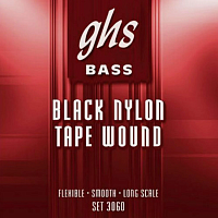 GHS 3060-5 Струны для бас-гитары, 50-70-90-105-125, Black Nylon