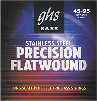 GHS 3025 Струны для бас гитары - нержавеющая сталь; плоская обмотка; (45-60-75-95)